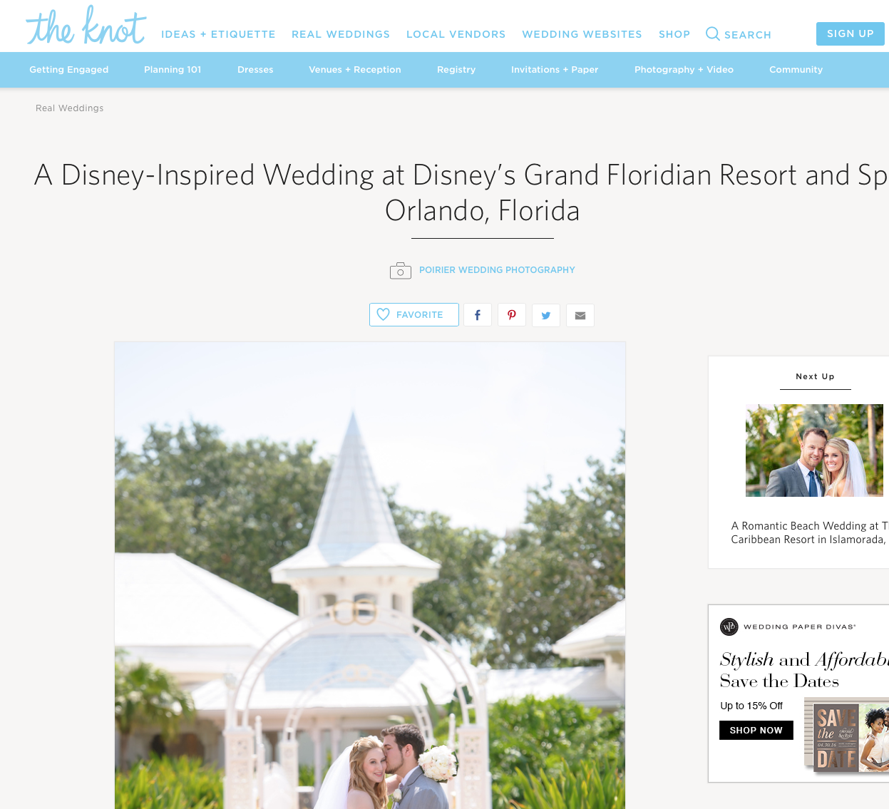 Lauren Miles S Wedding At Disney S Grand Floridian Featured On