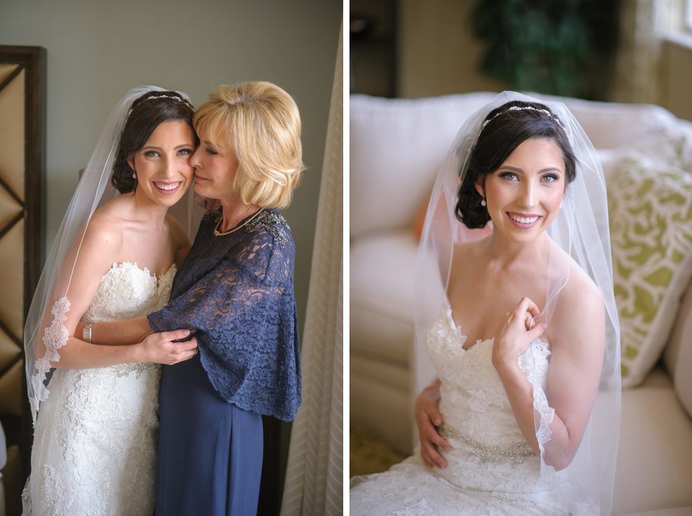 Mother of bride sharing beautiful moment with daughter Poirier Wedding Photography 