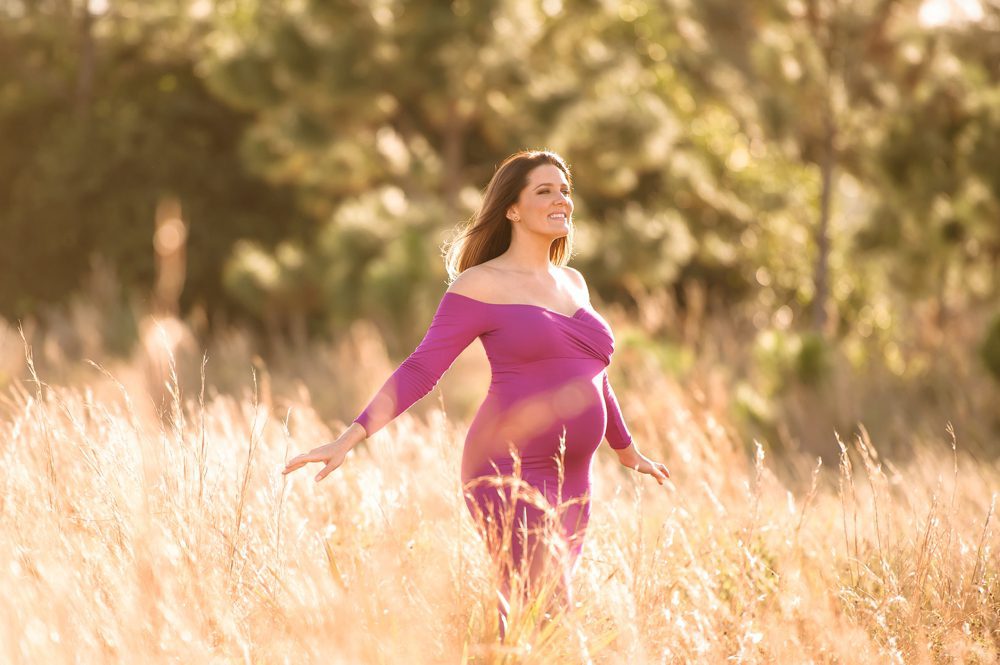Maternity photos out doors in nature Poirier Wedding Photography