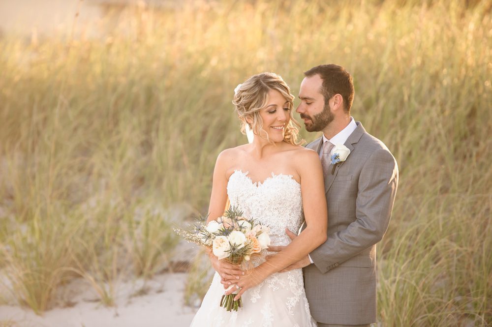 Bride and groom at Hilton Singer Island