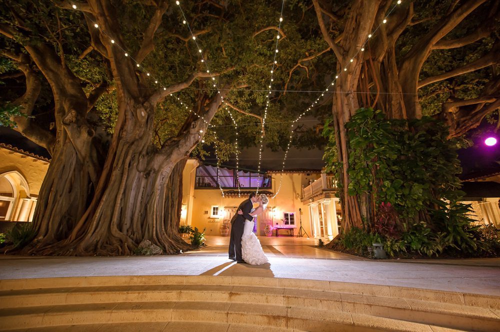 Romantic lighting at their Boca Raton wedding reception
