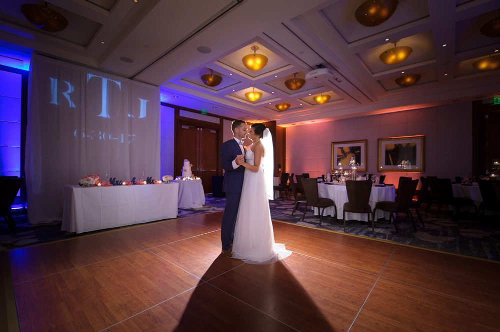 First dance of bride and groom at Marriott Singer Island wedding